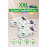 Papilion Easy Clean XXL Çok Amaçlı Yüzey Temizlik Havlusu Beyaz Sabun Limon Lavanta 3x100 Büyük Boy İz Yapmaz