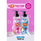 Papilion Kids Köpük Sabun 2’li Paket 2x500 ml Pembe Prenses & Mavi Macera Çocuklara Özel Eğlenceli Temizlik