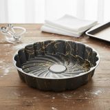 Papilla Desert Paşa Yuvarlak Kek Kalıbı 27x6 cm - İzmir Desenli Yanmaz Yapışmaz Granit Efektli Tart ve Turta Kalıbı