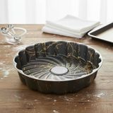 Papilla Desert Paşa Yuvarlak Kek Kalıbı 27x6 cm - İzmir Desenli Yanmaz Yapışmaz Granit Efektli Tart ve Turta Kalıbı