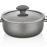 Papilla Fred Gri 25 cm Granit Krep Tavası