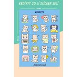 Papirus Craft Kedi 20 Li Sticker Çıkartma