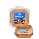 papro Airfryer Pişirme Kağıdı, Fritöz Yağlı Kağıdı, Yanmaz Kağıt XXL Uyumlu 50 Adet (Kare) (1, Kare Büyük Boy 20x20)