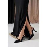 Papuç Sepeti 3551 Klasik 7,5 Cm Topuklu Kadın Stiletto Ayakkabı