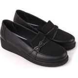 Papuç Sepeti 4534 Kadın Dolgu Topuk Ayakkabı - Siyah