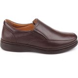 Papuç Sepeti 4562 Erkek Hakiki Deri Ortopedik Comfort Ayakkabı - Kahve