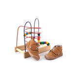 Papuç Sepeti Arzn-4132 Cırtlı Kaymaz Taban Erkek Bebek Bot Taba 19