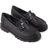 Papuç Sepeti FNCY-819 Günlük Kadın Loafer Ayakkabı - Siyah