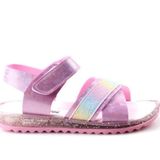 Papuçcity 02415 Ortopedik Pembe Renk Simli Kız Çocuk Sandalet
