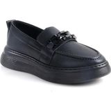 Papuçcity 02675 Siyah Ortopedik Günlük Kadın Loafer Ayakkabı