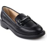 Papuçcity 02718 Siyah Ortopedik Günlük Kadın Loafer Ayakkabı