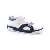 Papuçcity Arzen 02436 Ortopedik Beyaz Lacivert Erkek Çocuk Sandalet