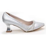 Papuçcity Blnr 02806 6 cm Topuklu Kadın Stiletto Ayakkabı - Gümüş