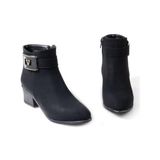 Papuçcity Blnr 03034 Kadın 4,5 cm Topuklu Bot - Siyah