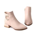 Papuçcity Dnz 03008 Kadın 3,5 Cm Topuklu Bot - Nut