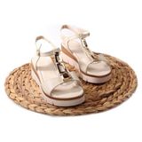 Papuçcity Fncy 02895 Kadın Günlük Sandalet - Bej