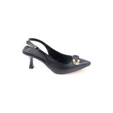 Papuçcity La Pia 02846 6 cm Topuklu Arkası Arkası Açık Kadın Stiletto Ayakkabı - Siyah