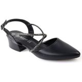 Papuçcity Mhtp 02717 3 5 cm Topuklu Kadın Stiletto Ayakkabı - Siyah