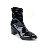 Papuçcity Snyrt 03020 Kadın 6 cm Topuklu Bot - Siyah - Rugan