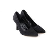 Papuçcity Sprs 02722 8 cm Topuklu Kadın Stiletto Ayakkabı - Siyah