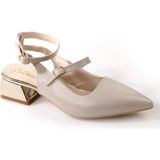 Papuçcity Sprs 02827 4 cm Topuklu Kadın Arkası Açık Stiletto Ayakkabı
