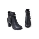 Papuçcity Sprs 02971 Kadın 7,5 Cm Topuklu Bot - Siyah
