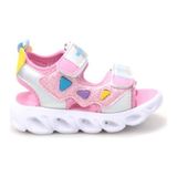 Papuçcity Vetta 03155 Ortopedik Kız Çocuk Bebe Yazlık Işıklı Sandalet - Pembe