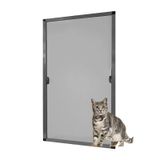 Papuçlu Sabit Sök Tak Kedi Tüllü Pencere Max 70x130 Sinekliği Antrasit, Özel Ölçü Verebilirsin En 70'e Kadar / Boy 130'a Kadar