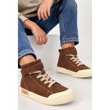 papucumun dünyası Çocuk Erkek/kız Yüksek Bilekli Bağcıklı Spor Ayakkabı Sneaker - 0-Kahverengi