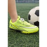 papucumun dünyası Mekanizma Bağcıklı Laliga Unisex Erkek ve Kız Çocuk Halı Saha Ayakkabısı - Yeşil