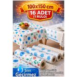 Papurex Tek Kullanımlık Kağıt(1 RULO 16 KULLANIM) Masa Örtüsü su ve yağ geçirmez kağıt masa örtüsü 100x150 cm Beyaz, Doğum Günü, Nişan, Söz, Baby Shower, Piknik, Restaurant,Bahçe,Plaj