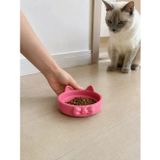 Papyon Model Beton Kedi Köpek Mama Ve Su Kabı 16 Cm Çap - Pembe