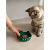 Papyon Model Beton Kedi Köpek Mama Ve Su Kabı 16 Cm Çap - Yeşil
