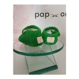 PapyonBaby0 Örgü Bebek Patik - Yeşil - Organik & El Yapımı