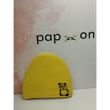 Papyonbaby0 Panda Desenli Bebek Bere - Sarı - Organik & El Yapımı