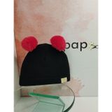 Papyonbaby0 Ponponlu Bebek Bere - Siyah - Organik & El Yapımı