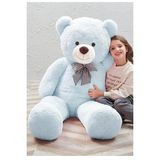 Papyonlu 180-190 Cm Dev BOY Sevimli Peluş Koca Ayı - Sevgiliye Eşe - Arkadaşa Özel Hediye Açık Mavi