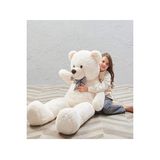 Papyonlu 180-190 Cm Dev BOY Sevimli Peluş Koca Ayı - Sevgiliye Eşe - Arkadaşa Özel Hediye Beyaz