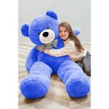 Papyonlu 180-190 Cm Dev BOY Sevimli Peluş Koca Ayı - Sevgiliye Eşe - Arkadaşa Özel Hediye Mavi