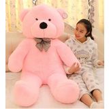 Papyonlu Sevimli Büyük Peluş Ayıcık 130 cm (PEMBE)