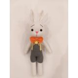 Papyonlu Şirin Tavşan Amigurumi Organik Oyuncak