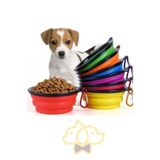 PapyonPet Taşınabilir Katlanabilir Evcil Hayvan Mama ve Su Kabı – Kedi Köpek İçin Portatif Seyahat Mama Kabı