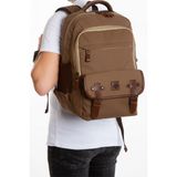 Paqpa qp Maderia Unisex Açık Kahve Laptop Bölmeli Sırt Çantası