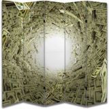 Para Temalı Özel Tasarım Paravan Room Divider 180 x 200 cm - 216 x 200 - Renkli