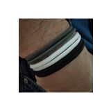 Paracord 3lü Kalın Ip Bileklik 4mm Paraşüt Ipi Siyah - Beyaz - Gri Tek Ebat