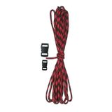 Paracord 550 4mm 7 Çekirdek Outdoor Bileklik Çadır Kamp İpi 5 metre Kırmızı-Siyah Kamuflaj