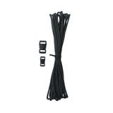 Paracord 7 Strand 4mm Paraşüt Ipi 6 Metre 2 Adet Klips Siyah Tek Ebat
