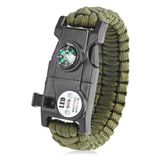 Paracord Ipli Hayatta Kalma Bilekliği Haki Yeşili