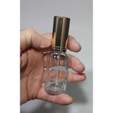 Paradise 3 adet Cam Yeniden Doldurulabilir Sprey Kolonya Parfüm Şişesi 30 ml -Boş Şişe gold renk metal kapak