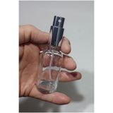 Paradise 5 adet Cam Yeniden Doldurulabilir Sprey Kolonya Parfüm Şişesi 30 ml -Boş Şişe gümüş renk metal kapak